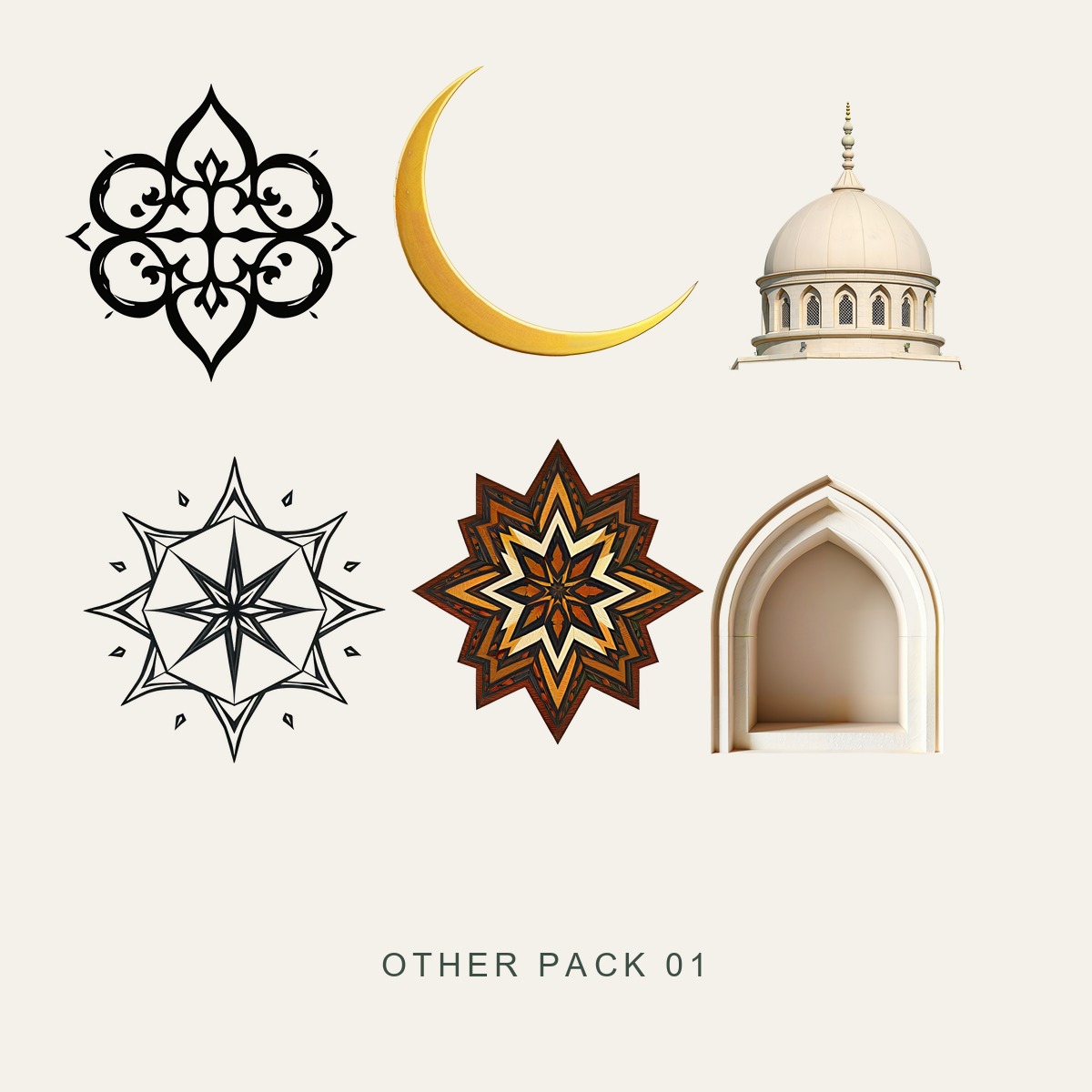 Other Pack 01 – Islamic Geometry | Transparent PNG Collection