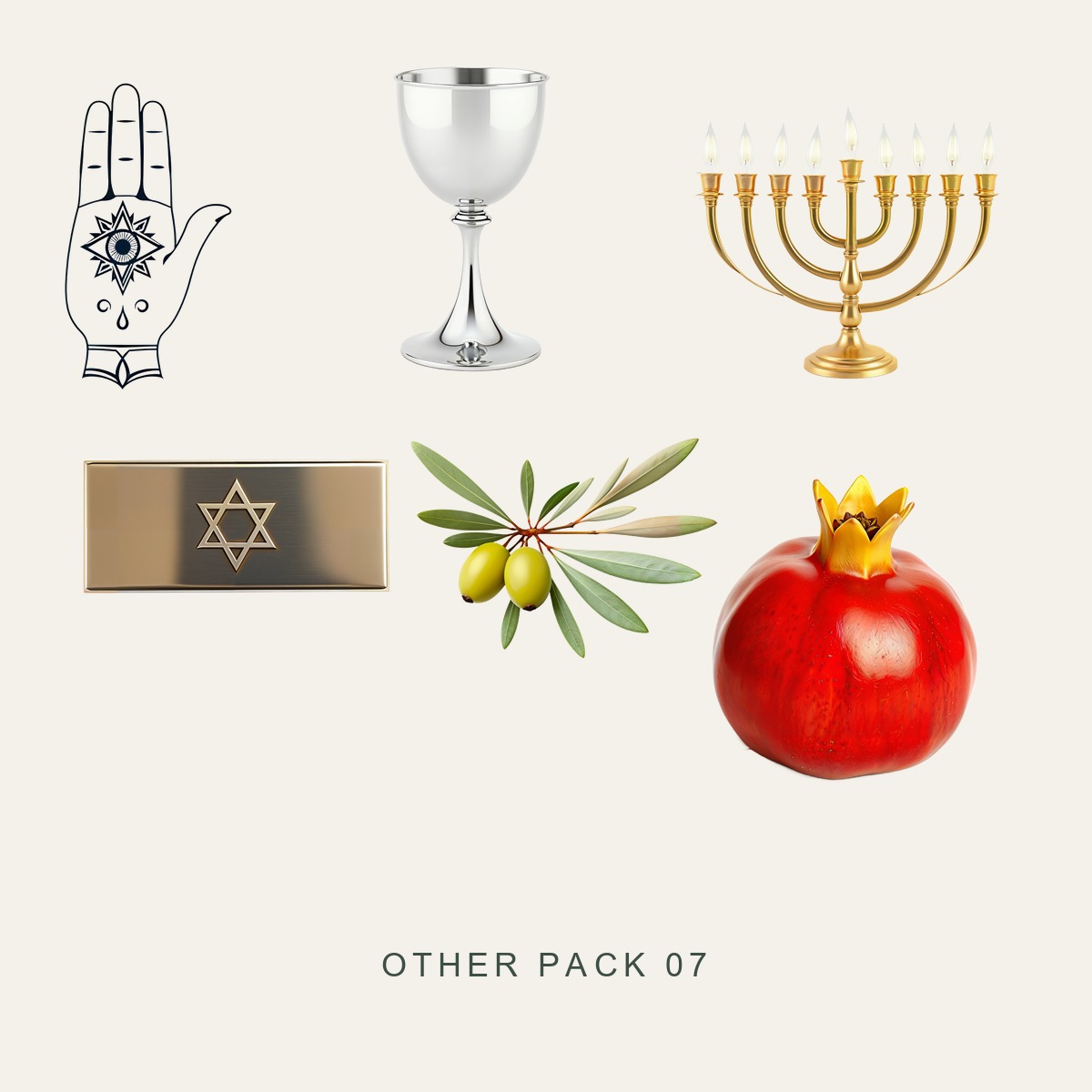 Other Pack 07 – Jewish Symbols | Transparent PNG Collection