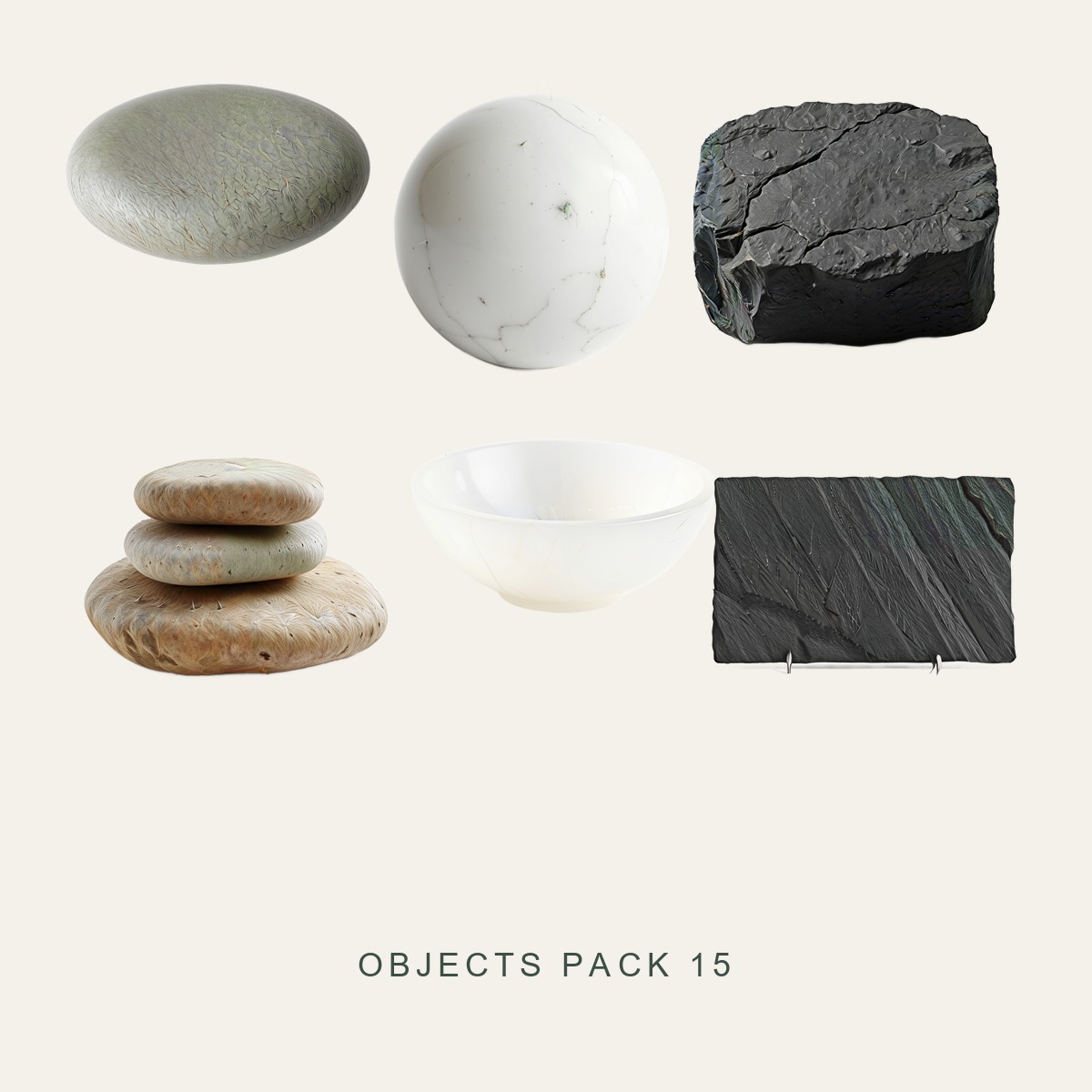OBJECTS PACK 15 — Stone and Sculpture